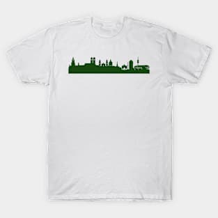 MUNICH skyline in forest green T-Shirt